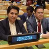 Заместитель Премьер-министра Узбекистана Танзила Нарбаева и Постоянный представитель Узбекистана при ООН Бахтиёр Ибрагимов