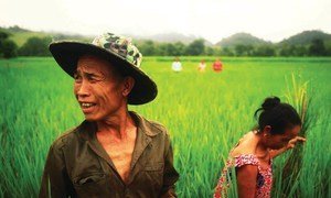 Agricultores no Laos, membros da Cooperação Sul-Sul