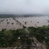 Vista aérea de Moçambique afetada por alagamentos devido ao ciclone tropical Idai