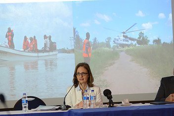A representante do PMA em Moçambique, Karin Manente, destacou a importância do apoio dos parceiros.