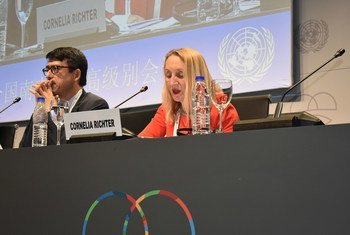 IFADs vice-president, Cornelia Richter, speaking at the UN’s Second High-Level Conference on South-South Cooperation, or BAPA+40, in the Argentine capital of Buenos Aires. 