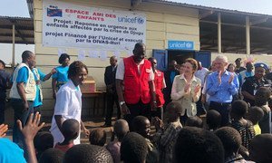 UN humanitarian Chief Mark Lowcock and UNICEF Executive Director Henrietta Fore were in the Democratic Republic of the Congo, to see firsthand the extent of the ongoing humanitarian crisis. March 2019.