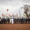 La délégation du Conseil de sécurité, la ministre malienne des affaires étrangères, Kamissa Camara, et le leadership de la MINUSMA participent à une en l’honneur des Casques bleus tués en mission au Mali.