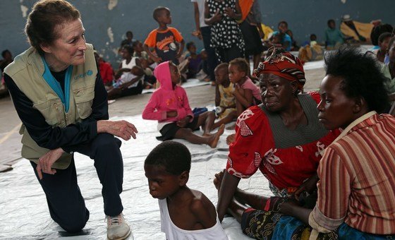 Henrietta Fore esteve recentemente na Beira, Moçambique, onde conheceu vítimas do ciclone Idai