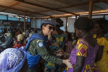 Brazilian peacekeeper Lieutenant Commander Marcia Andrade Braga serves in the UN Multidimensional Integrated Stabilization Mission in the Central African Republic (MINUSCA).