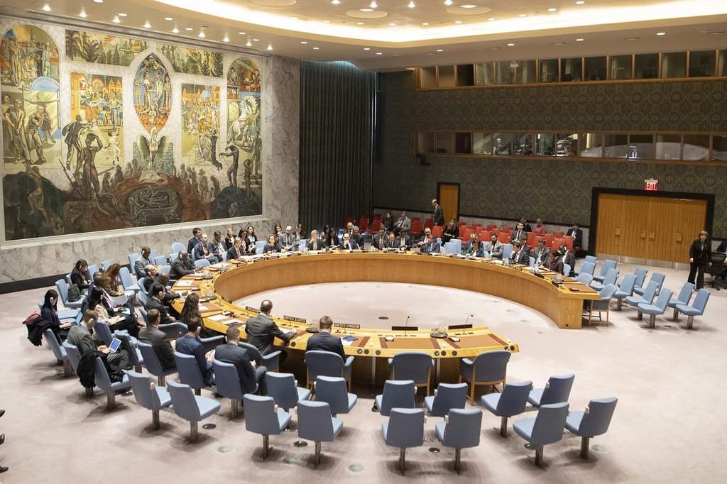مجلس الأمن الدولي يعقد جلسة حول الشرق الأوسط تتناول التطورات السياسية والإنسانية في سوريا. 27 مارس/آذار 2019.