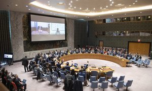 The United Nations Security Council debates the threats to international peace and security caused by terrorist acts at UN Headquarters in New York on 28 March 2019.