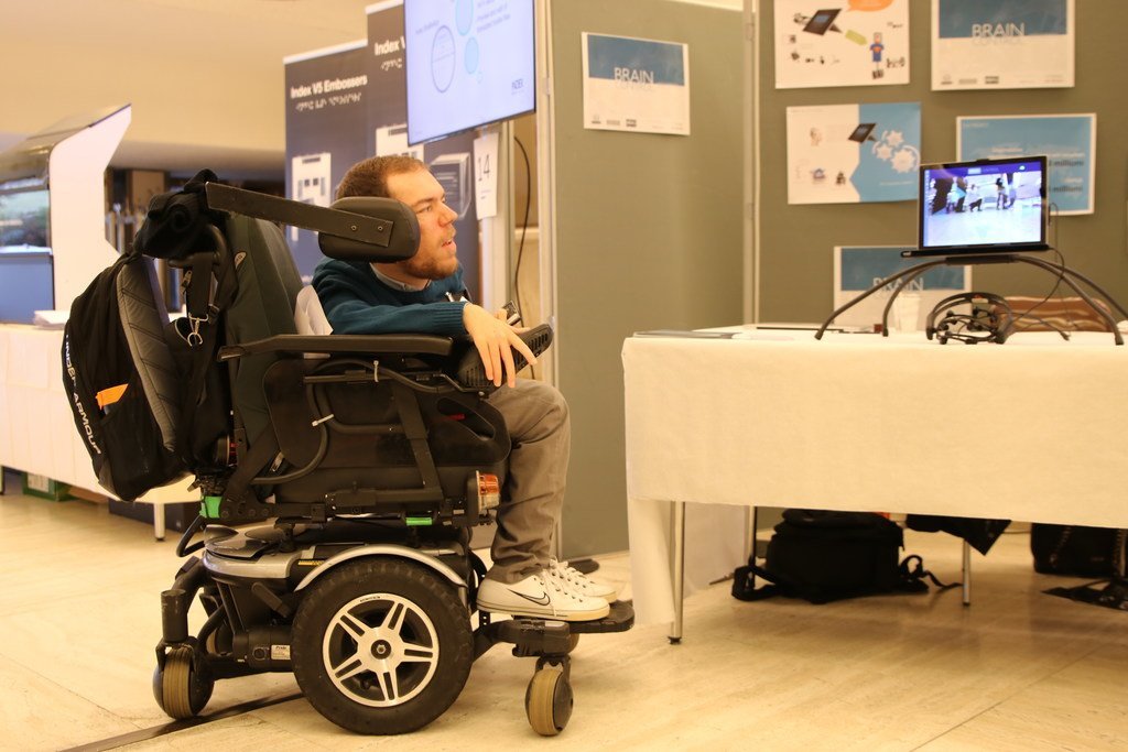 Assistive technologies can allow a person to write or move objects in space using their brain waves.