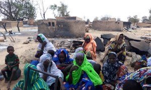 Local population in Ogossagou, a village in the Mopti region of Mali, which was attacked on 23 March, leaving over 160 people dead, 70 injured, hundreds displaced, and numerous huts and granaries burnt.