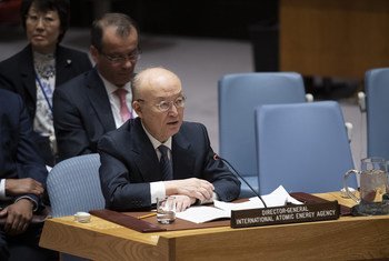 Director General of the International Atomic Energy Agency, Yukiya Amano, speaking at the UN Security Council.