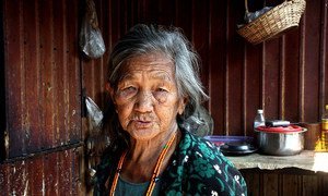 2018年3月，缅甸北掸邦的一位年长妇女。