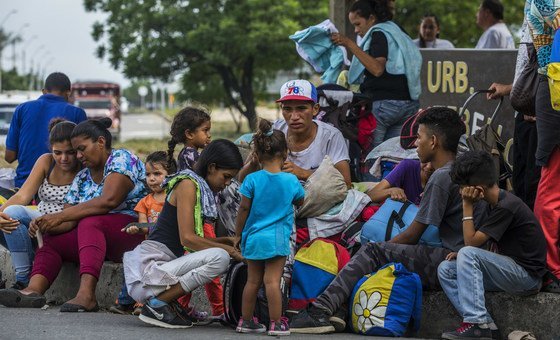 Venezuelan migrants in Colombia. About 5,000 people have been crossing borders daily to leave Venezuela over the past year, according to UN data. Colombia, April 2019. 