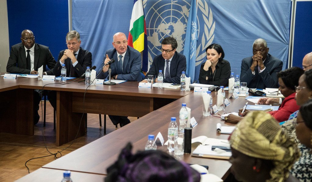 Une mission des Nations Unies, de l’Union Africaine et de l’Union Européenne a rencontré le 16 Avril 2019 à Bangui des femmes leaders centrafricaines appuyant la mise en œuvre de l'accord de paix en RCA.
