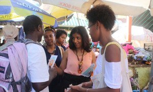 Campanha 16 de Ativismo contra a Violência Baseada no Gênero, na cidade da Praia, em Cabo Verde.