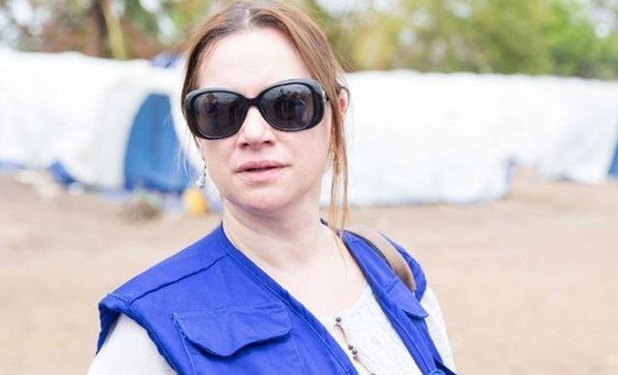 Katharina Schnoering, representante da OIM em Moçambique, aponta para necessidades de todas as agências que carecem de meios para ajudar.