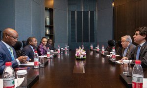O ciclone Kenneth foi tema da conversa entre o secretário-geral da ONU, António Guterres, e o presidente de Moçambique, Filipe Nyusi, em Pequim.