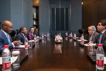 O ciclone Kenneth foi tema da conversa entre o secretário-geral da ONU, António Guterres, e o presidente de Moçambique, Filipe Nyusi, em Pequim.