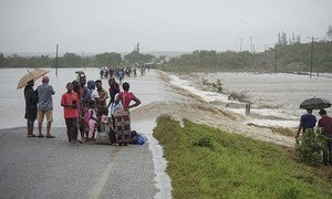 El río Mieze, horas después del paso del huracán Kenneth cerca de Pemba, Mozambique. 