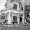 Immeuble détruit en Libye.