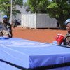 Церемония прощания с миротворцем, погибшим в Мали