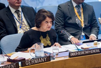 Rosemary DiCarlo, Secrétaire générale adjointe aux affaires politiques et à la consolidation de la paix, fait un exposé au Conseil de sécurité sur la situation au Moyen-Orient (29 avril 2019).