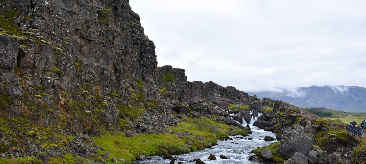 Parque Nacional Þhingvellir en Islandia.