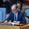 مبعوث الأمين العام للأمم المتحدة إلى سوريا غير بيدرسون في كلمته أمام مجلس الأمن الدولي. 30 أبريل 2019.