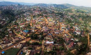 Vue aérienne de Butembo, dans la province du Nord-Kivu, en République démocratique du Congo.