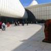 Heydar Aliyev Centre, Baku, Azerbaijan was designed by Iraqi-British architect Zaha Hadid.