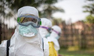 Clinic in Mbandaka, Democratic Republic of the Congo, where health care workers treat Ebola patients.