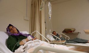 Patients being treated at the Tripoli Government Hospital in Libya.