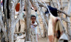 A girl from Hudaydah, Yemen, lives with her parents, three brothers and six sisters. They are all at risk of malnutrition due to the war and lack of a source of income for the family to afford full meals. 