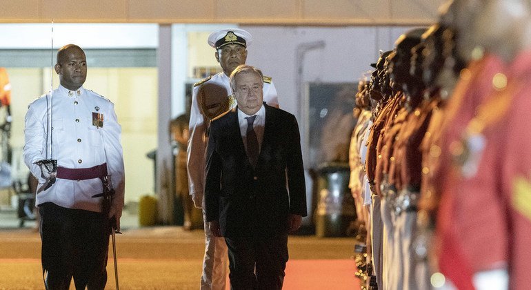 Генеральный секретарь ООН Антониу Гутерриш прибыл с первым в своем нынешнем качестве визитом на Фиджи, 14 мая 2019 года 
