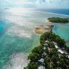 Le pays insulaire de faible altitude, Tuvalu, dans l'océan Pacifique, est particulièrement sensible à l'élévation du niveau de la mer due au changement climatique.