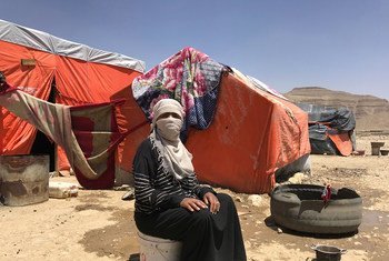 Faiza Ali, a mother of five, says her family were displaced by fighting in Sa'ada and now the family live in a tent. (16 April 2019)