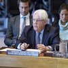 Martin Griffiths, Special Envoy of the Secretary-General for Yemen, briefs the UN Security Council on the situation in the country. (15 May 2019)