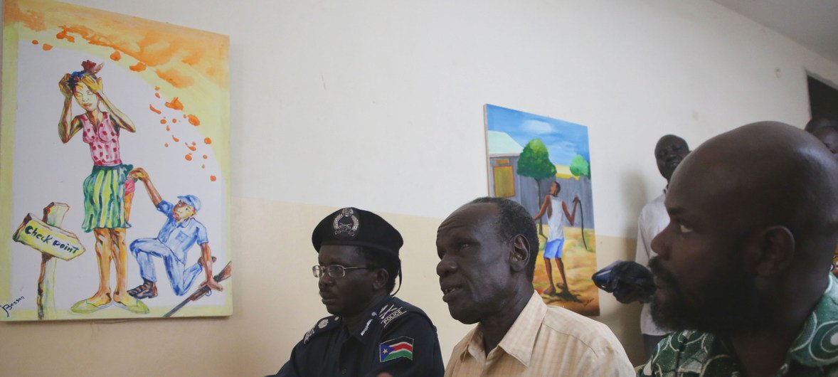 В Джубе, Южный Судан, при поддержке Миссии ООН в этой стране открылась выставка, посвященная борьбе с сексуальным и гендерным насилием.