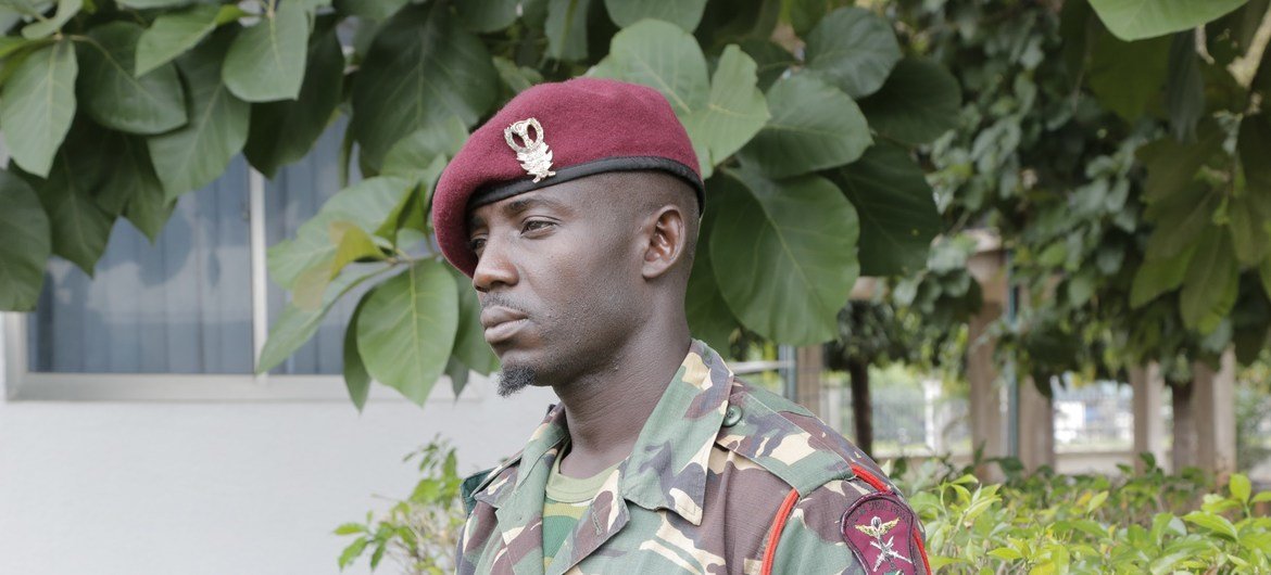 Tanzanian peacekeeper Corporal Ali Khamis Omary, whose life was saved by Malawian colleague Private Chancy Chitete during an operation in  DRC