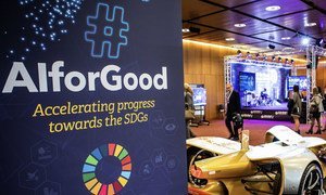 The third annual AI for Good Global Summit discusses the role of artificial intelligence (AI), including in advancing education, healthcare, social and economic equality and space research, Geneva, Switzerland.