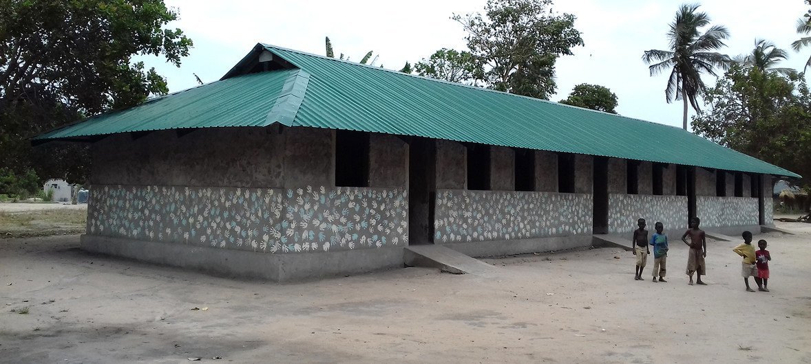 Escola no distrito de Namacurra, na província da Zambézia, em Moçambique.