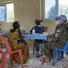 A local woman seeks advice at a medical camp run by South Korean peacekeepers in South Sudan.