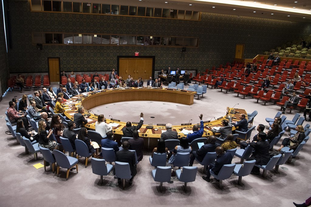 مجلس الأمن يصوت على القرار 2471 يمدد بموجبه نظام العقوبات على جنوب السودان.