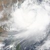2019年5月1日，美国国家航空航天局卫星在靠近印度东海岸的北印度洋拍摄的热带气旋“法尼”图片。