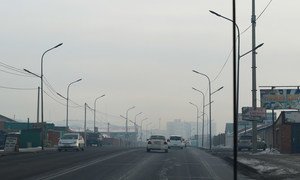 Ulaanbaatar, the capital of Mongolia, suffers from severe air pollution. (January 2018)