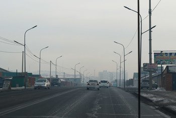Ulaanbaatar, the capital of Mongolia, suffers from severe air pollution. (January 2018)