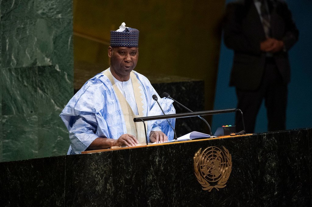 Tijjani Muhammad-Bande, élu Président de la 74e session de l'Assemblée générale des Nations Unies.