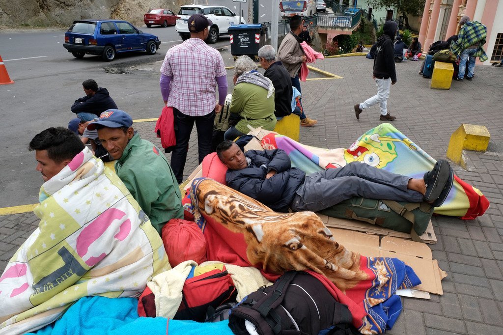  ما يقرب من 1650 لاجئًا ومهاجرًا من فنزويلا يصلون يوميًا إلى إكوادور. (4 يونيو 2019)