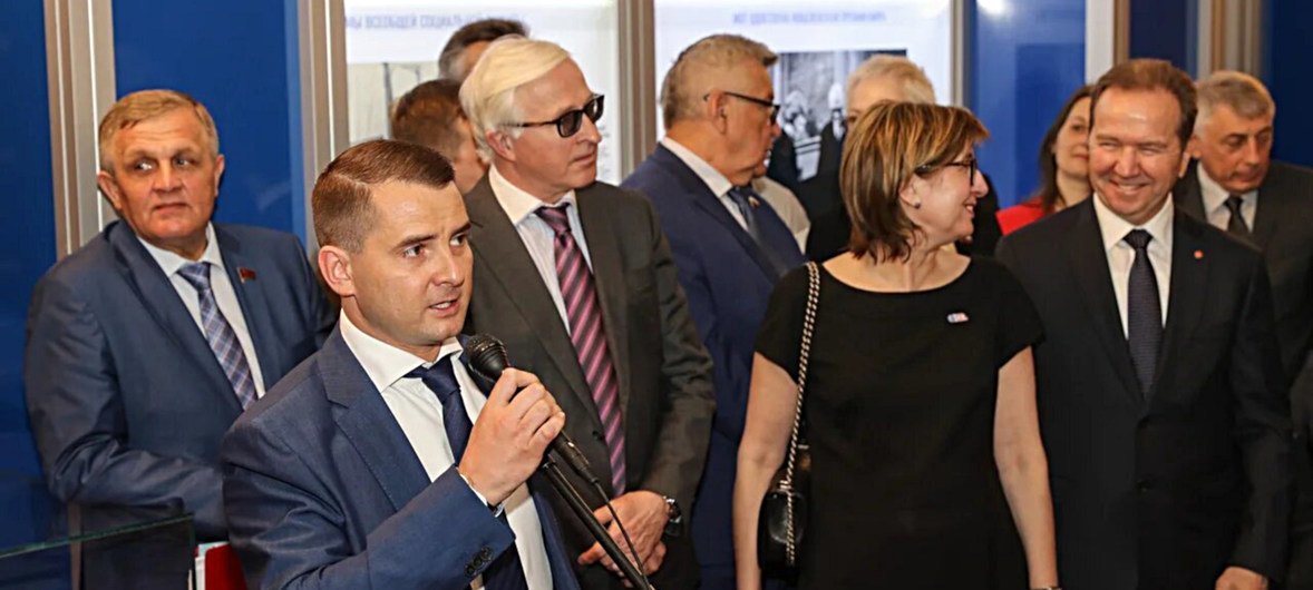 Ярослав Нилов на выступил на открытии выставки, посвященной 100-летию МОТ
