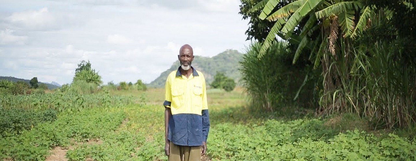 Un agriculteur au Zimbabwe qui bénéficie de la technologie nucléaire. 