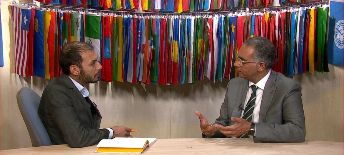 فادي شحاده، أحد أعضاء فريق الامين العام المعني بالتعاون الرقمي، يتحدث لأخبار الأمم المتحدة.